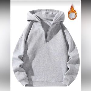 SHEIN Gray Zip-Up Hoodie